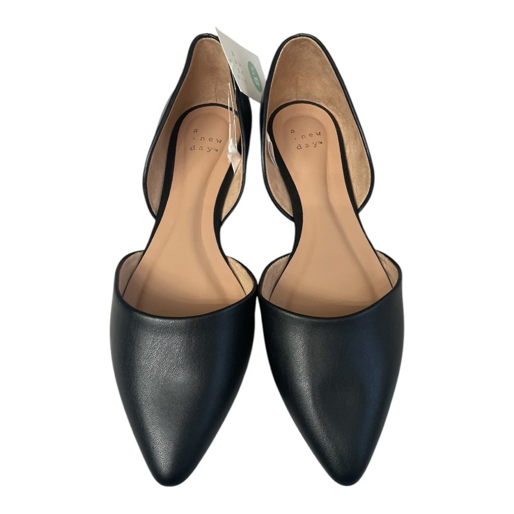 Women's Julie Ballet Flats with Memory Foam Insole - A New Day™ Black 8.5